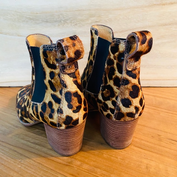 Madewell Women’s Leopard Calf Hair Bootie size 7 1/2 - Picture 4 of 8